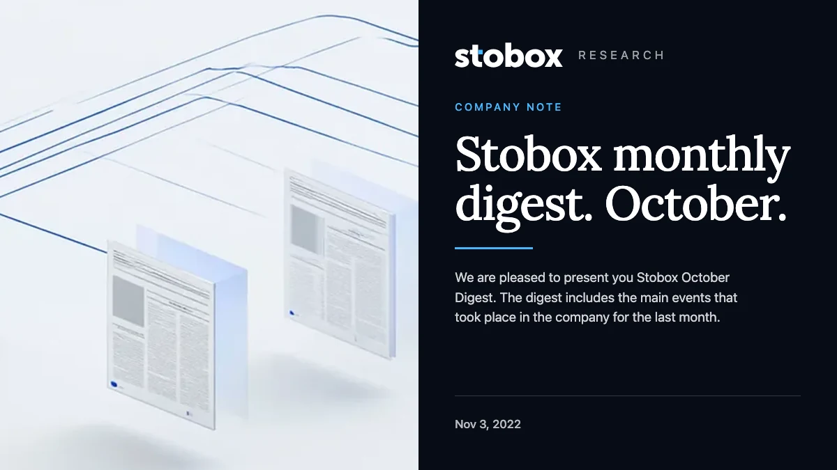 Stobox monthly digest. October.