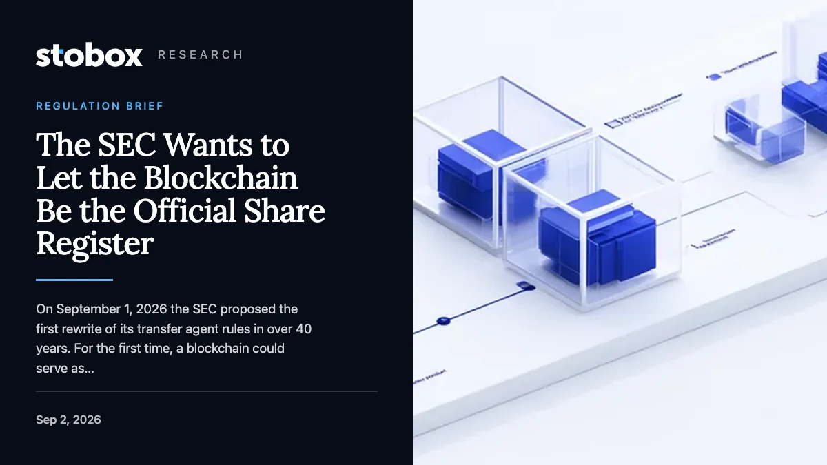 The SEC Wants to Let the Blockchain Be the Official Share Register