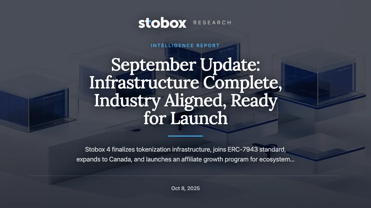September Update: Infrastructure Complete, Industry Aligned, Ready for Launch