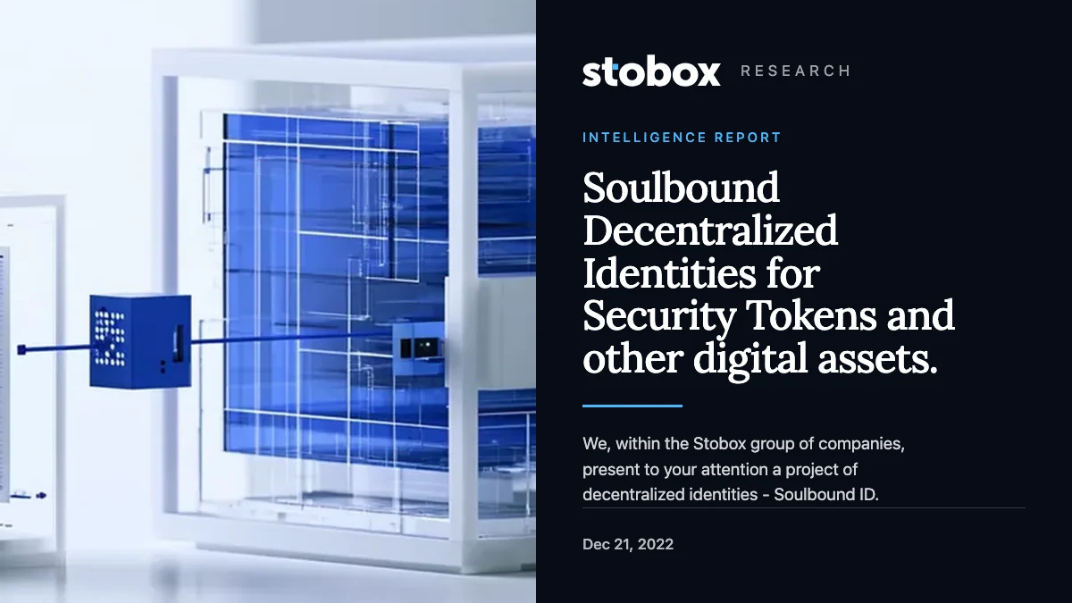 Soulbound Decentralized Identities for Security Tokens and other digital assets.