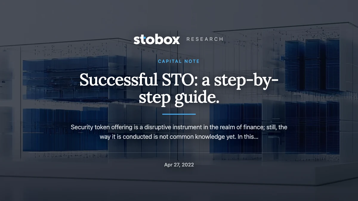Successful STO: a step-by-step guide.