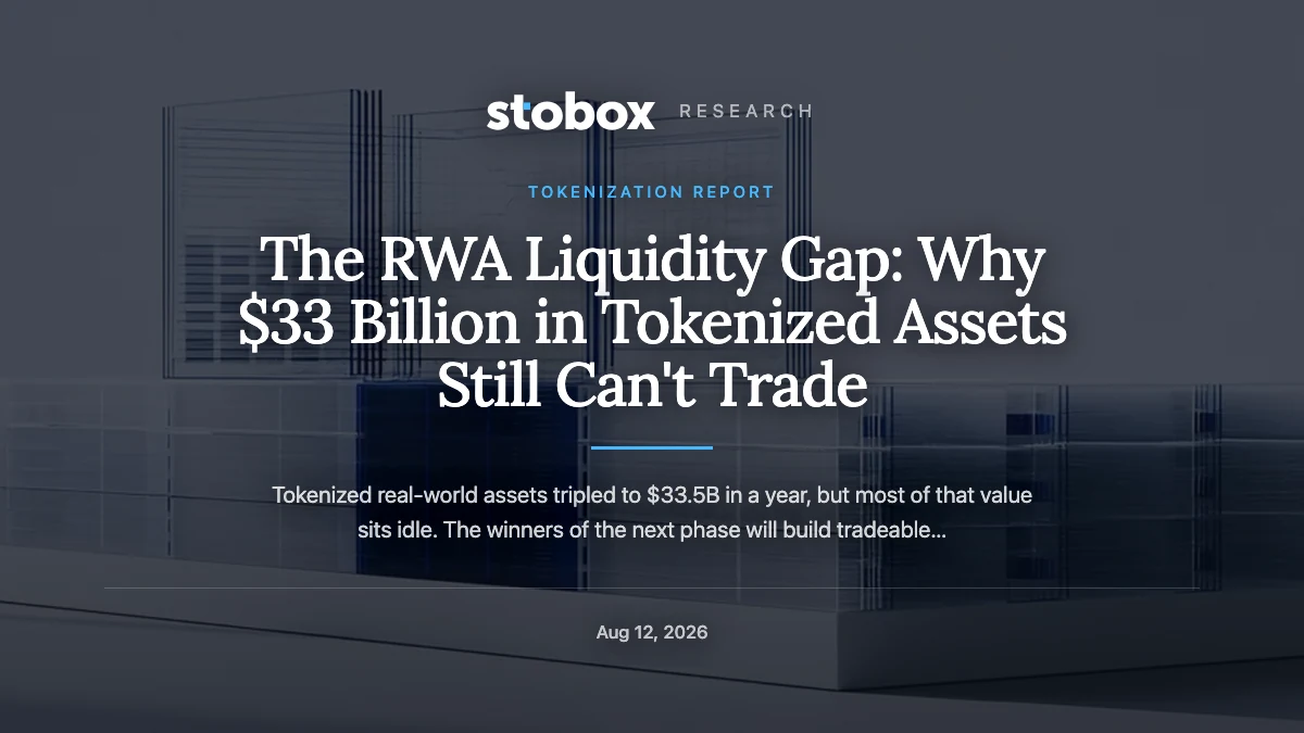 The RWA Liquidity Gap: Why $33 Billion in Tokenized Assets Still Can't Trade