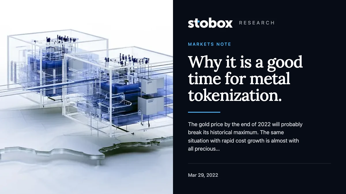 Why it is a good time for metal tokenization.